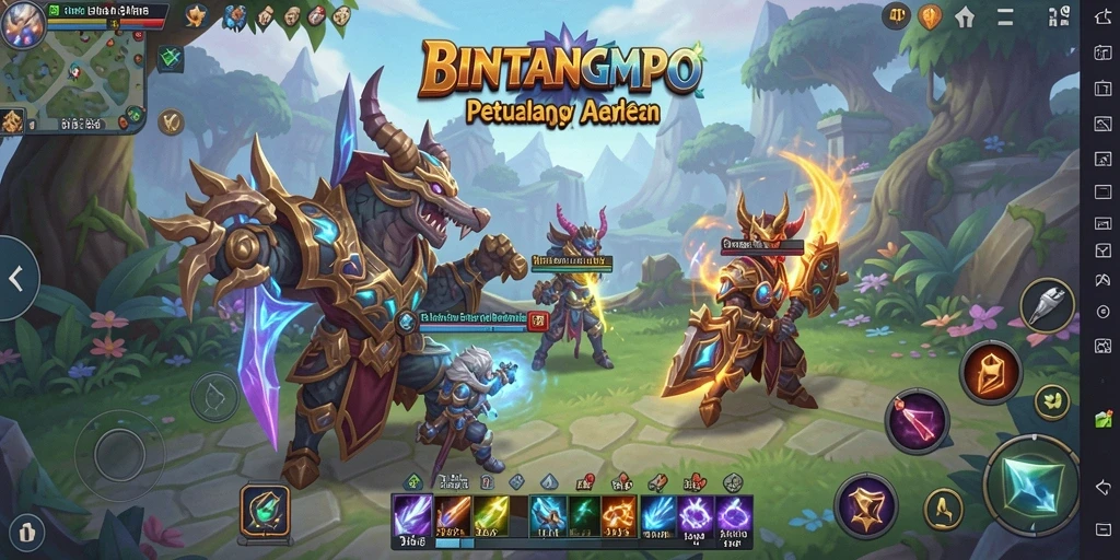 Screenshot gameplay BINTANGMPO yang menampilkan aksi seru dalam ARPG.