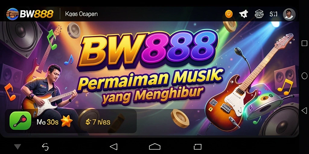 Tangkapan layar BW888 menunjukkan gameplay musik yang seru dan interaktif.