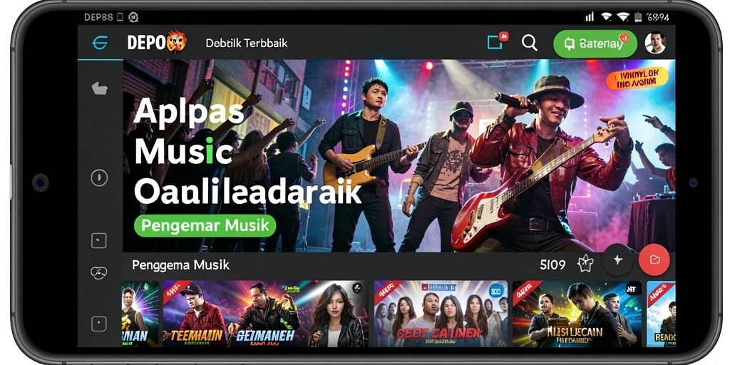 Tampilan menarik dari gameplay musik di DEPO89.