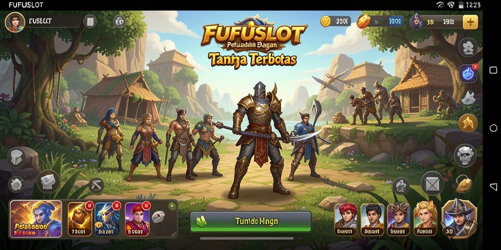 Tampilan gameplay FUFUSLOT dalam dunia terbuka yang menakjubkan.