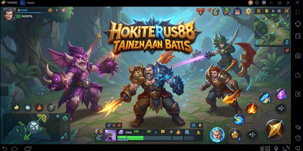 Screenshot utama HOKITERUS88 menampilkan pertarungan epik di dunia MMORPG.