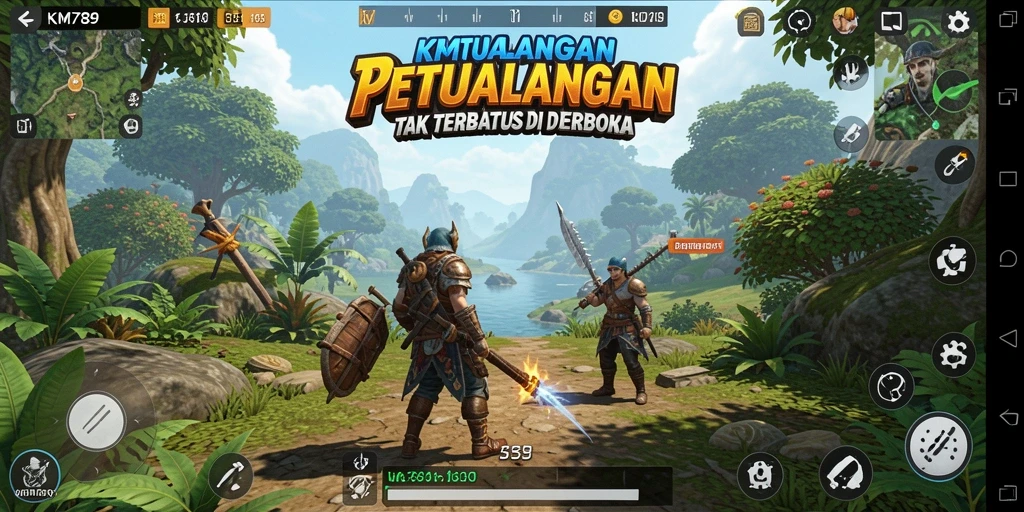 Tampilan menawan gameplay di dunia terbuka KM789.