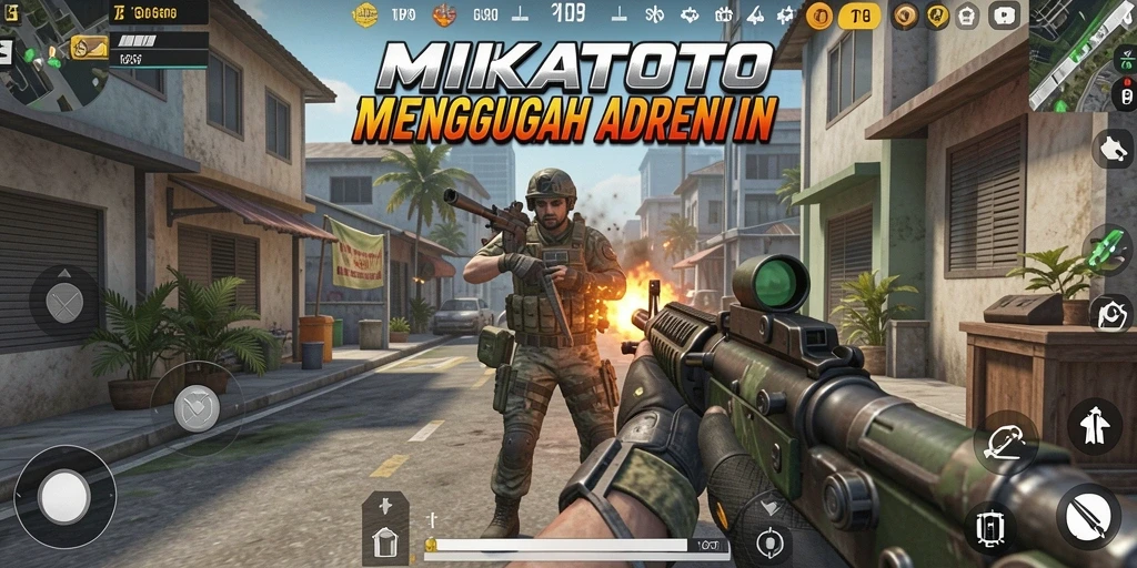 Tampilan gameplay MIKATOTO yang menegangkan dan penuh aksi.