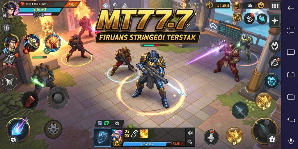 Tampilan gameplay menakjubkan di MT777 yang menampilkan pertempuran strategi.