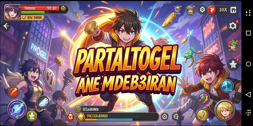Tampilan gameplay dari PARTAITOGEL dengan karakter anime yang dinamis.